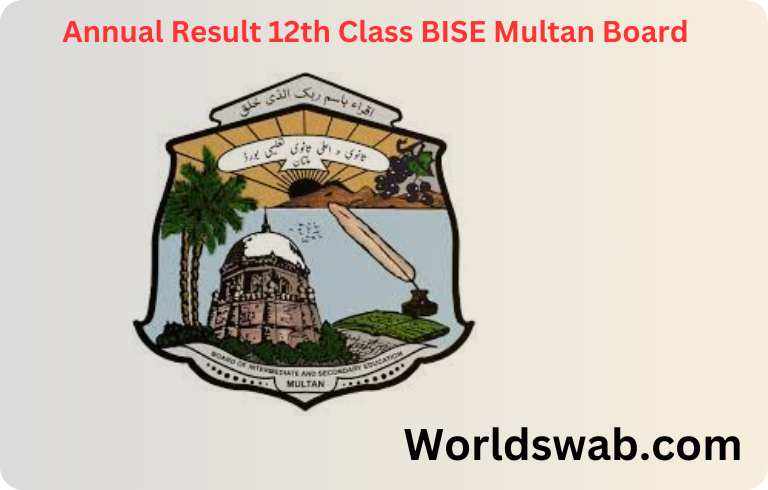 Annual Result 12th Class BISE Multan Board